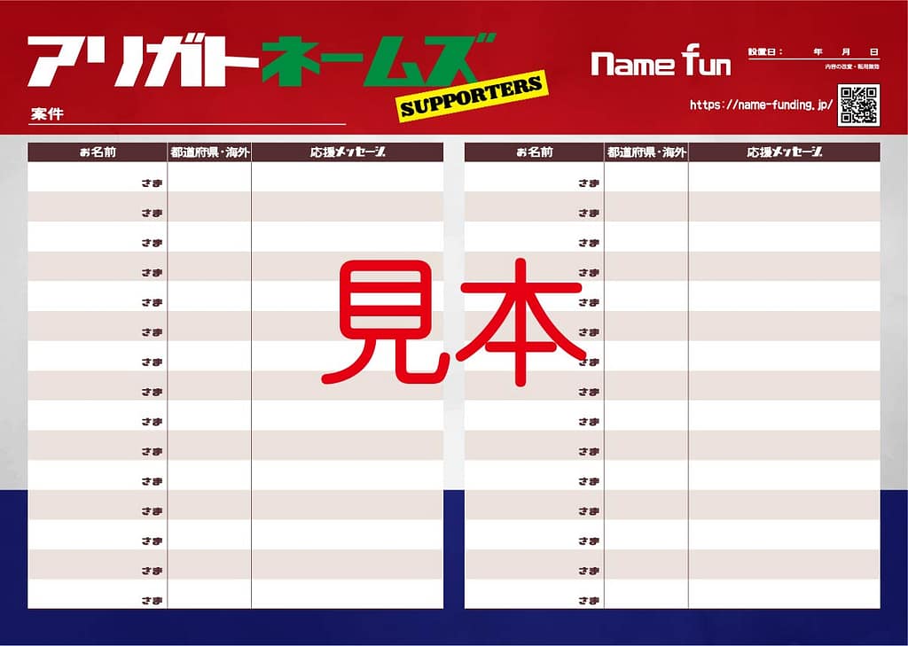 成功時の看板