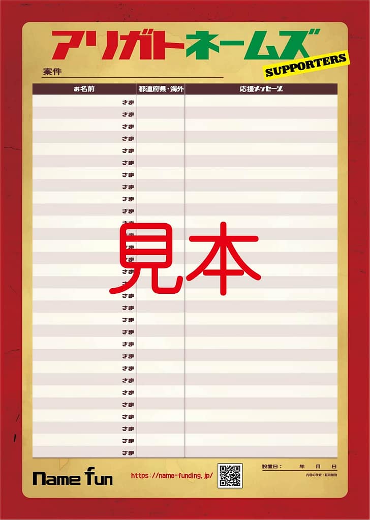成功時の看板